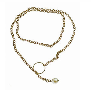 NWT White large Baroque Freshwater Pearl 36"